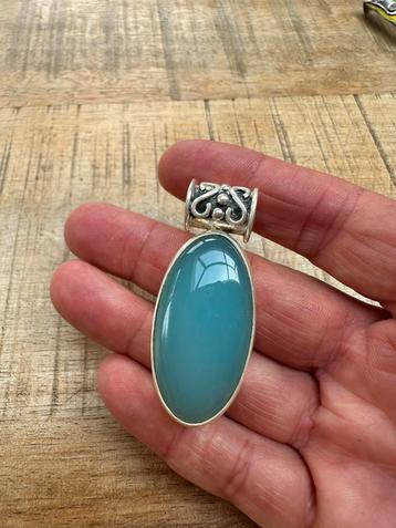 Zilveren Hanger Chalcedoon beschikbaar voor biedingen