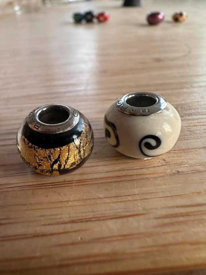 Bacio Murano 925 zilver kralen 2 stuks + extra, Sieraden, Tassen en Uiterlijk, Bedels, Zo goed als nieuw, Overige merken, Zilver