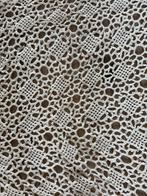 Gehaakte sprei - 1 persoons - gebroken wit, Ophalen of Verzenden, Zo goed als nieuw, Haken, Overige typen