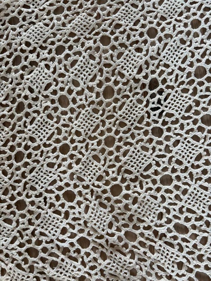 Gehaakte sprei - 1 persoons - gebroken wit, Hobby en Vrije tijd, Breien en Haken, Zo goed als nieuw, Haken, Overige typen, Ophalen of Verzenden