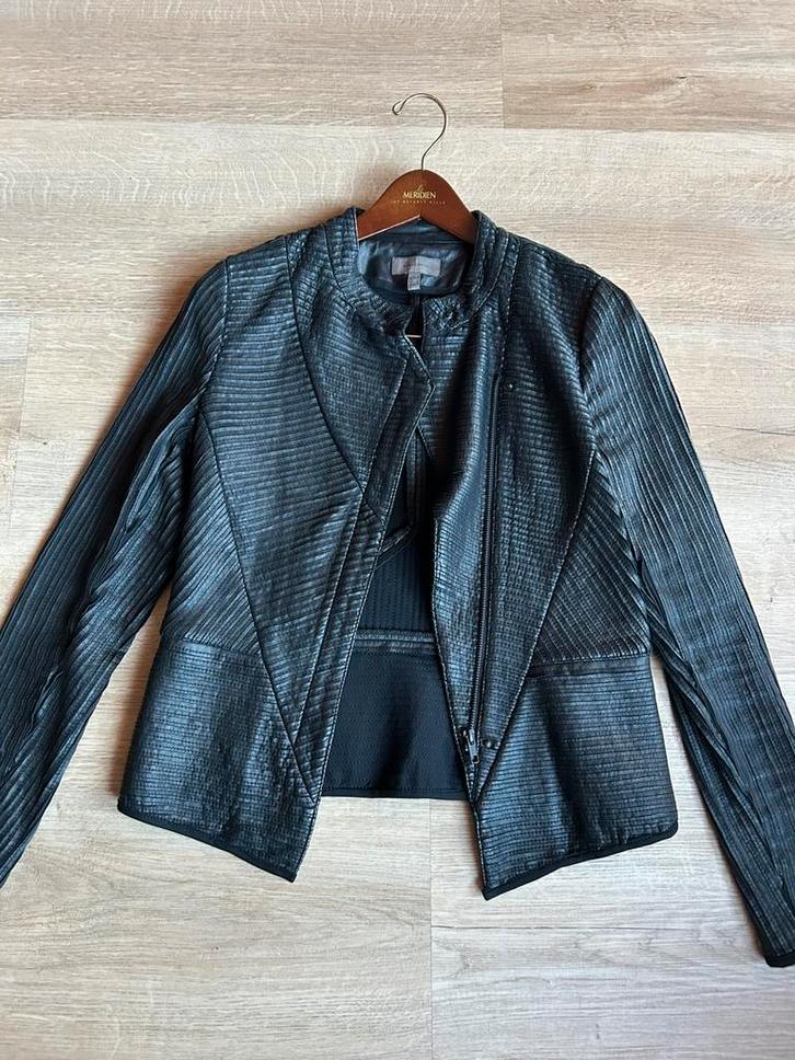 Tony Cohen 38 leren jas zwart zgan, Kleding | Dames, Jasjes, Kostuums en Pakken, Zo goed als nieuw, Maat 38/40 (M), Zwart, Ophalen of Verzenden