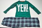 hema pyjama groen blauw wit maat 122-128 jongen, Jongen, Ophalen of Verzenden, Zo goed als nieuw, Hema