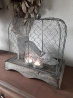 Stolp van gaas incl ornament cloche stoer sober landelijk, Ophalen, Gebruikt