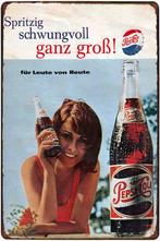 Blikken PEPSI COLA retro reclame bord., Verzamelen, Merken en Reclamevoorwerpen, Nieuw, Reclamebord, Verzenden