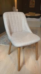 Eetkamerstoel ADSLEV zonder armleuning beige/naturel eiken, Huis en Inrichting, Stoelen, Ophalen, Overige kleuren, Nieuw, Eén