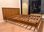 Kave Home Licia bed van massief mangohout, Huis en Inrichting, Ophalen, Japandi, Bruin, 200 cm