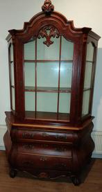 Maten:  H 175cm (met kroon 200cm) B 128cm D 44cm, Huis en Inrichting, Kasten | Vitrinekasten, Gebruikt, 100 tot 150 cm, Klassiek