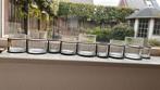Mooie glaasjes in zwarte metalen houder, Ophalen, Nieuw, Metaal, Minder dan 25 cm