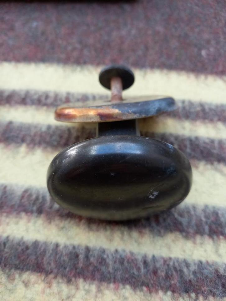 Vintage oude messing buitendeurknop., Antiek en Kunst, Antiek | Koper en Brons, Koper, Ophalen of Verzenden