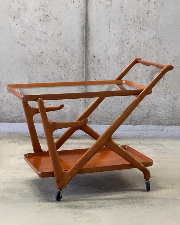 Midcentury Bar Trolley | De Ster Geldermalsen Vintage 50'S, Huis en Inrichting, Barren, Gebruikt, Ophalen