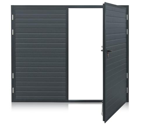 Draaipoort met een poortpaneel Garagedeur Poort op Maat, Doe-het-zelf en Verbouw, Deuren en Horren, Nieuw, Garagedeur, 200 tot 215 cm