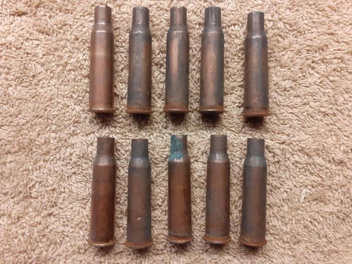 10 hulzen 7,62 x 54R Mosin Nagant (ONKLAAR), Verzamelen, Militaria | Algemeen, Landmacht, Hulzen of Bodemvondsten, Nederland, Ophalen of Verzenden
