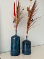 Blauwe vazen, Huis en Inrichting, Woonaccessoires | Vazen, Ophalen, Blauw, Aardewerk of Porselein, Zo goed als nieuw