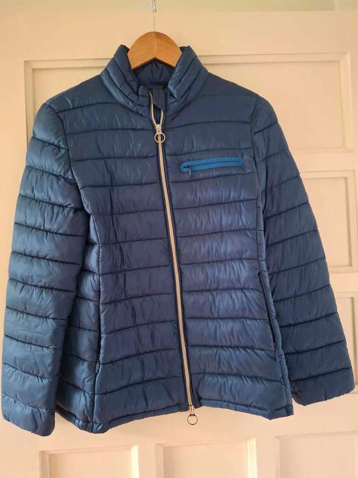 Closed Donsjas Maat S - Tussenseizoen, Kleding | Dames, Jassen | Zomer, Zo goed als nieuw, Maat 36 (S), Blauw, Ophalen of Verzenden