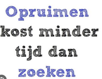 Opruimen/Ontspullen