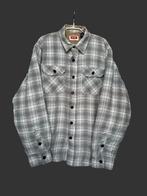Wrangler Shacket Maat M Grijs Wit Ruit Cowboy Fleece, W, Grijs, Gedragen, W
