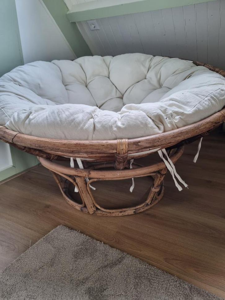 Nest kuip stoel, Huis en Inrichting, Stoelen, Zo goed als nieuw, Eén, Riet of Rotan, Bruin, Ophalen