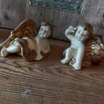 Set van 2 lieve aardewerk engelen 8x13 cm, Ophalen of Verzenden