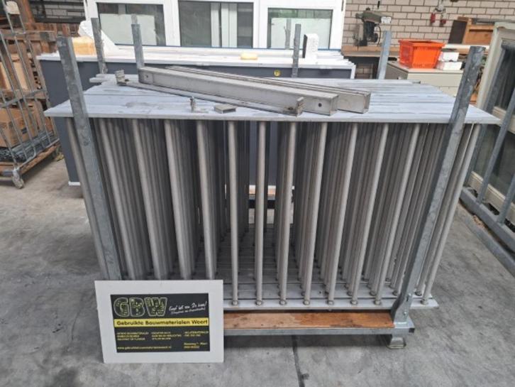 aluminium spijlen hek, balkonhek, balustrade, hekken., Tuin en Terras, Tuinhekken en Hekwerk, Gebruikt, Spijlenhekwerk, Aluminium