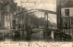 Leiden  Oude Rijn + brug st1904 naar Willem Brouwer zie info, Ophalen of Verzenden, Voor 1920, Gelopen, Zuid-Holland