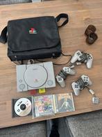 Playstation 1 SCPH-5552 Complete Set, Ophalen, Gebruikt, Met 3 controllers of meer, Met games