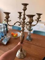 Tinnen Kaarsen Kandelaar - 5 Armen, Ophalen of Verzenden, Overige materialen