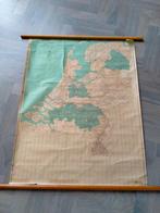 Oude Kompas kantoor kaart NEDERLAND UITGAVE OMNIUM WAALWIJK, Boeken, Atlassen en Landkaarten, Landkaart, 1800 tot 2000, Nederland