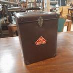 Bruine vintage vierkante koffer., Ophalen of Verzenden, Gebruikt, Leer