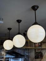 hanglamp cafe glazen bollamp 35cm vintage glas lamp, Huis en Inrichting, Lampen | Plafondlampen, Ophalen, Gebruikt, Glas