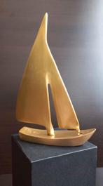 Art deco Bronze sail boat on a marble base, Antiek en Kunst, Antiek | Koper en Brons, Ophalen of Verzenden, Brons