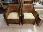 2 Mooie Stoelen., Gebruikt, Twee, Bruin, Riet of Rotan