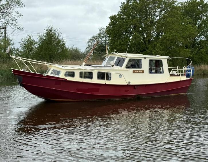Maasland vlet 1060 (bj 1972), Watersport en Boten, Motorboten en Motorjachten, Gebruikt, Staal, 9 tot 12 meter, Diesel, 50 pk of meer
