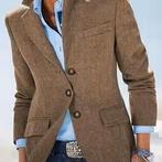 Colbertje dames, Kleding | Dames, Jasjes, Kostuums en Pakken, Bruin, Maat 42/44 (L), Nieuw, Ophalen of Verzenden