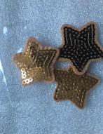 Applicatie / patch -  pailletten ster - bruin / goudkleur, Hobby en Vrije tijd, Naaien en Fournituren, Ophalen of Verzenden, Zo goed als nieuw