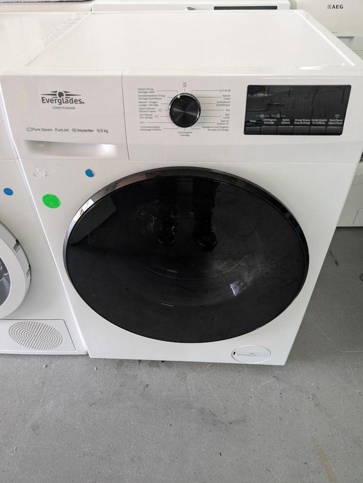 Everglades EVWDC91460AW Was-Droogcombinatie - 9KG-6KG, Witgoed en Apparatuur, Was-droogcombinaties, Zo goed als nieuw, 8 tot 10 kg