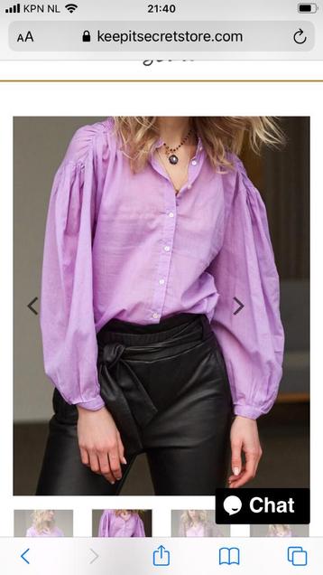 Antik batik lila blouse 36 als nieuw  beschikbaar voor biedingen