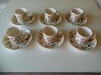 6 Vintage butterfly kop en schotels, Ophalen of Verzenden, Zo goed als nieuw, Kop en/of schotel