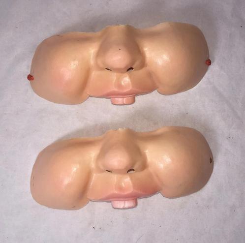 Halfgezicht masker, Kleding | Heren, Carnavalskleding en Feestkleding, Zo goed als nieuw, Halloween, Ophalen of Verzenden