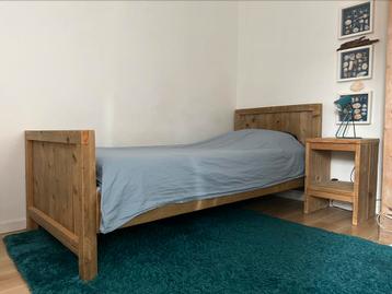 Bed steigerhout eenpersoons beschikbaar voor biedingen