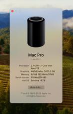 Mac Pro Late 2013 met Sonoma en 64GB RAM, Ophalen, 64 GB of meer, SSD, 512 GB