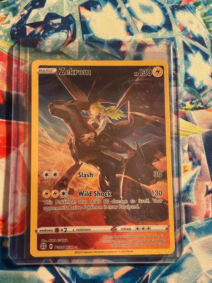Zekrom Art Rare TG05/TG30, Hobby en Vrije tijd, Verzamelkaartspellen | Pokémon, Nieuw, Losse kaart, Foil, Ophalen of Verzenden