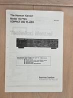 Technical Manual Harman Kardon HD7725, Audio, Tv en Foto, Cd-spelers, Ophalen, Zo goed als nieuw, Overige merken