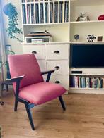 Vintage Retro Mid-century leunstoel fauteuil, Huis en Inrichting, Fauteuils, Ophalen, Gebruikt, 75 tot 100 cm, Stof