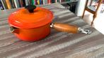 Le Creuset 18 cm steelpan met deksel, Huis en Inrichting, Keuken | Potten en Pannen, Kookpan of Snelkookpan, Gebruikt, Gietijzer