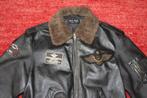 Leren pilotenjack van Rino &Pelle maat XL als nieuw, Ophalen of Verzenden, Zo goed als nieuw, Maat 56/58 (XL), Zwart