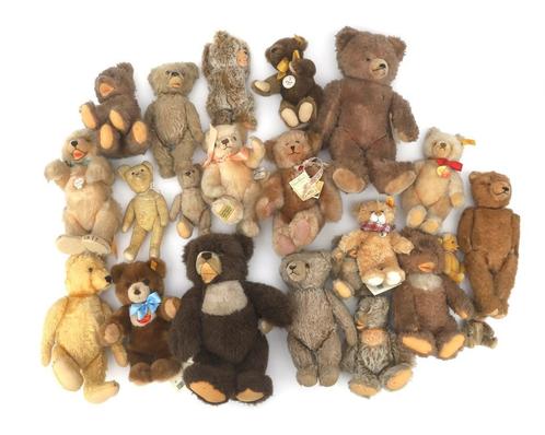 Een collectie diverse teddyberen (32), Verzamelen, Beren en Cherished Teddies, Gebruikt, Stoffen beer, Overige merken, Ophalen