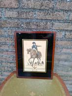 Napoleon op paard ingelijst brocante vintage antiek frans, Ophalen