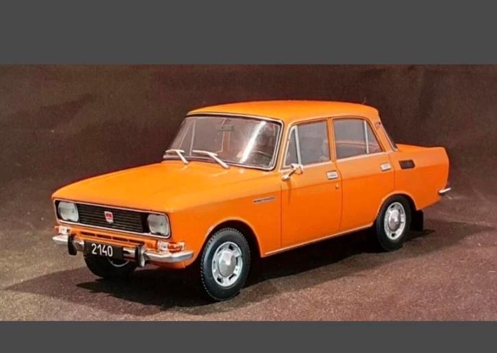 Moskwitsch 2140 - 1975-1988 - Oranje - 1:24, Hobby en Vrije tijd, Modelauto's | 1:24, Nieuw, Auto, Overige merken, Ophalen of Verzenden