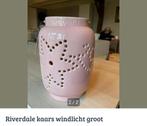 Riverdale Groot Windlicht Roze, Overige materialen, Ophalen of Verzenden, Zo goed als nieuw, Rood