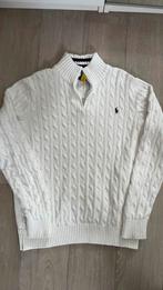 Polo Ralph Lauren trui kabeltrui wit met rits maat 18/20 XL, Jongen of Meisje, Trui of Vest, Ophalen of Verzenden, Zo goed als nieuw